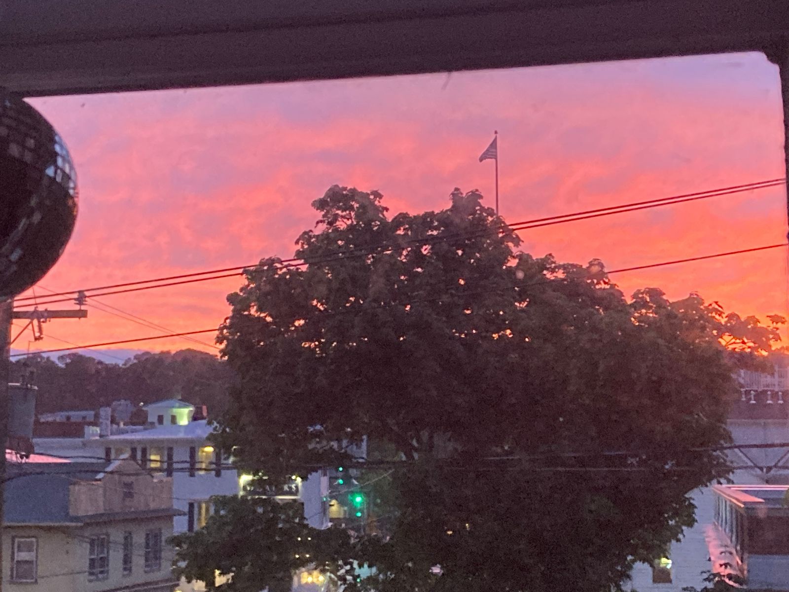 Mystic sunset over the village